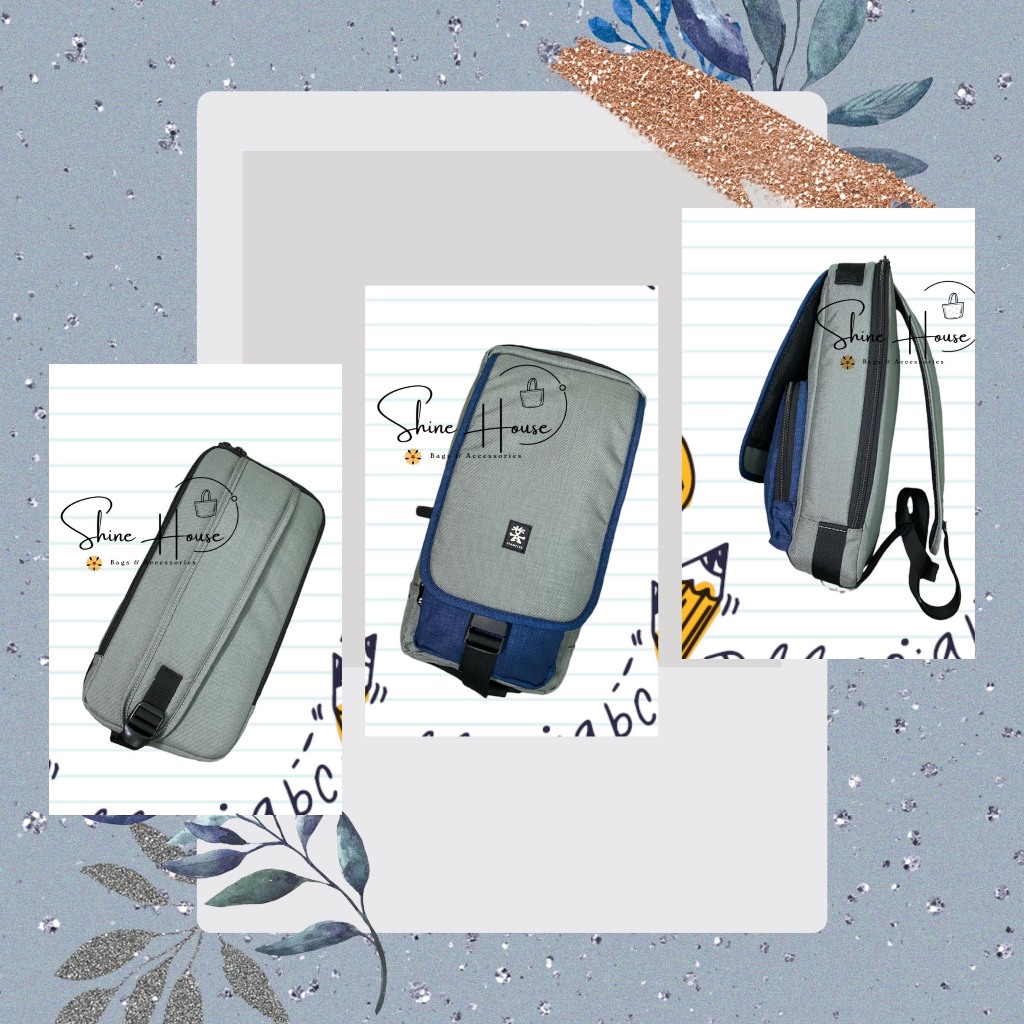 Crumpler One Strap Backpack Cross-body Bag Ipad Blue / Black Handy - Shine House