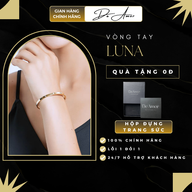 [FREE NAME ENGRAVING] สร้อยข้อมือเงินผู้หญิง S999 - สร้อยข้อมือ Luna DeAmor - VT019