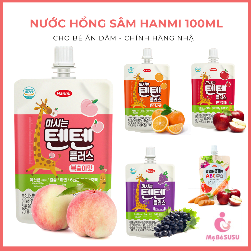 เกาหลี Hanmi Tenten Fruit Red Ginseng Water 100ml สําหรับทารกมากกว ่ า 1Y +