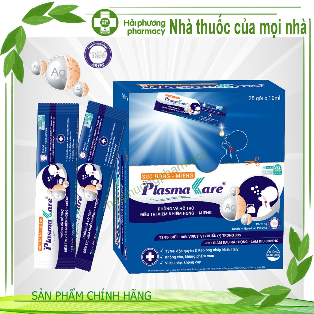 Plasmacare Silver Nano Mouthwash Package 10ml - ทําความสะอาดปากสําหรับ Fresh, Safe Breath สําหรับเด ็ ก 25 แพ ็ ค 10ml