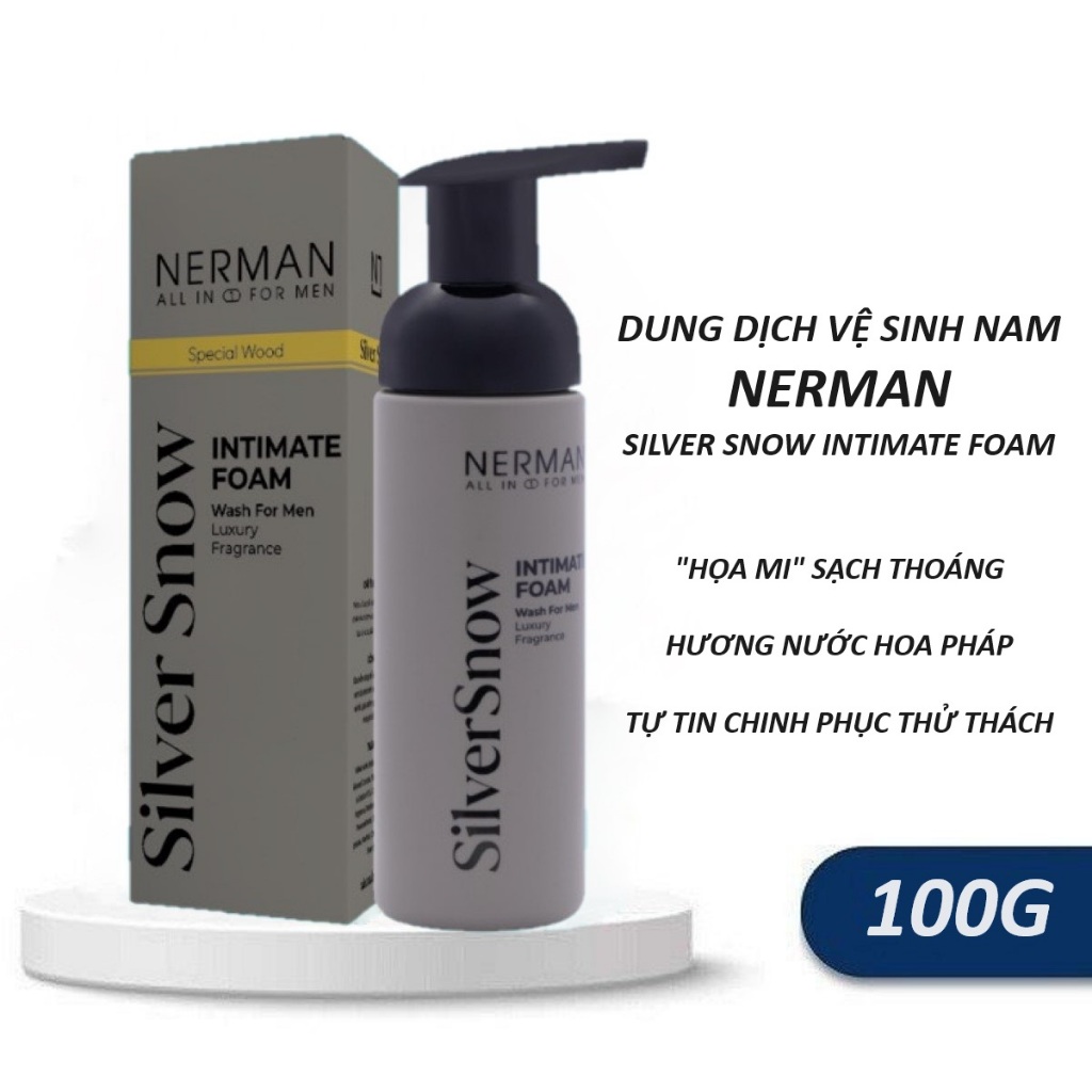 Nerman Silver Snow Silver Snow Foaming Cleaning Solution 100g Nano Technology Clean And Airy Fragrance