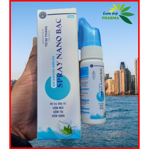 Spay NANO Silver Anti-Bacterial Nasopharynx Spray 70ml Daily Nasal Hygiene - ป ้ องกันโรคหูและคอ ..