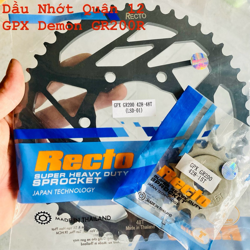 GPX DEMON GR200R - 200cc 15T Sprocket - 48T Fork + โซ่ RK 428ELO - ของแท้ DID 428VIX
