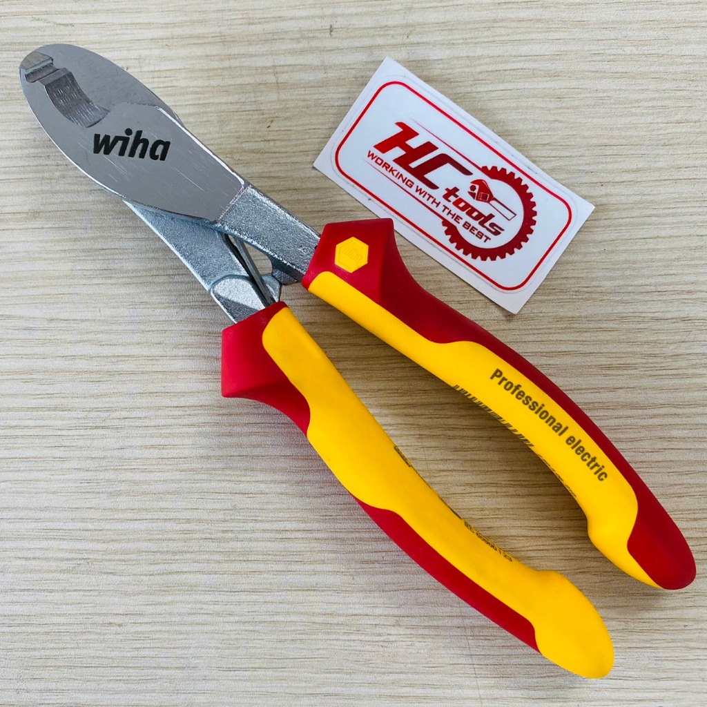 คีมตัดสายเคเบิลหุ้มฉนวน 1000v [NO STEEL CUTTER] ความยาว 210 มม. Wiha 43662 | เครื่องมือเอชซี