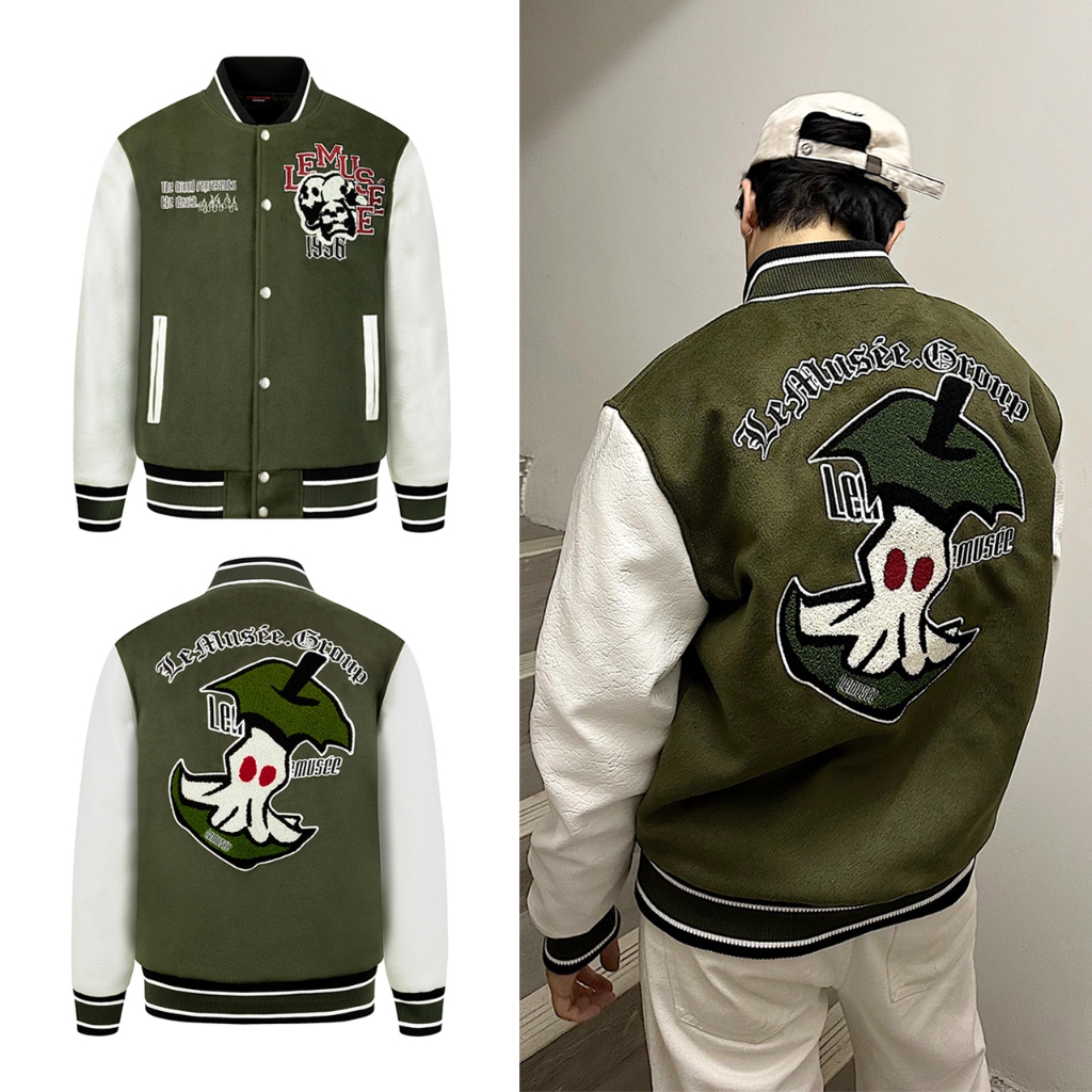 Varsity Le Musée The Soul Bomber Jacket ผ้าฟลีซ 720gsm ของแท้ 100%