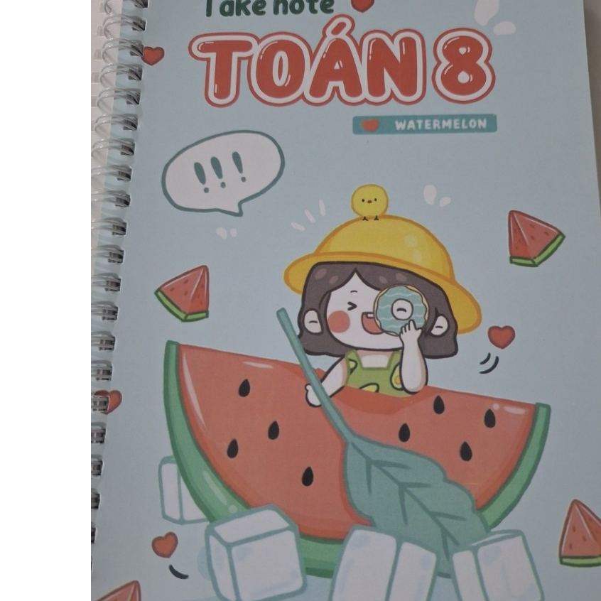 Xo math 8 สมุดบันทึกสปริง สมุดบันทึกคณิตศาสตร์ชั้นประถมศึกษาปีที่ 8 พร้อมสไตล์การตกแต่งสติ๊กเกอร์พร้