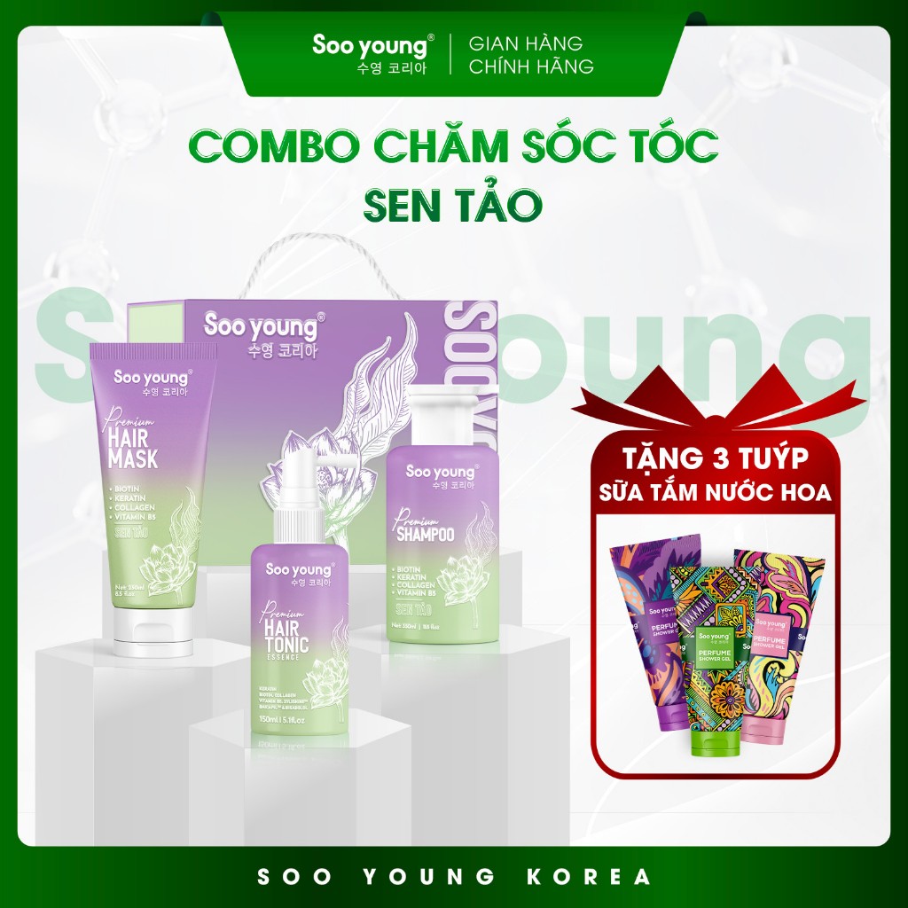 Shampoo Combo - มาส ์ กผม - Sen Algae SOOYOUNG Hair Growth Spray (350ml, 250ml, 150ml