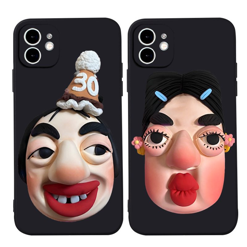 ตลกคู่เคสโทรศัพท์TPUสําหรับIphone 14 13 12 11 Pro Promax 6 6S 7 8 Plus X XR XSMax q8094