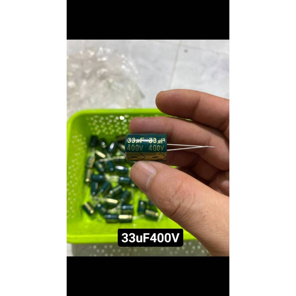 คุณภาพดี 33uF 400V Capacitor Combo ขนาด 16x23mm