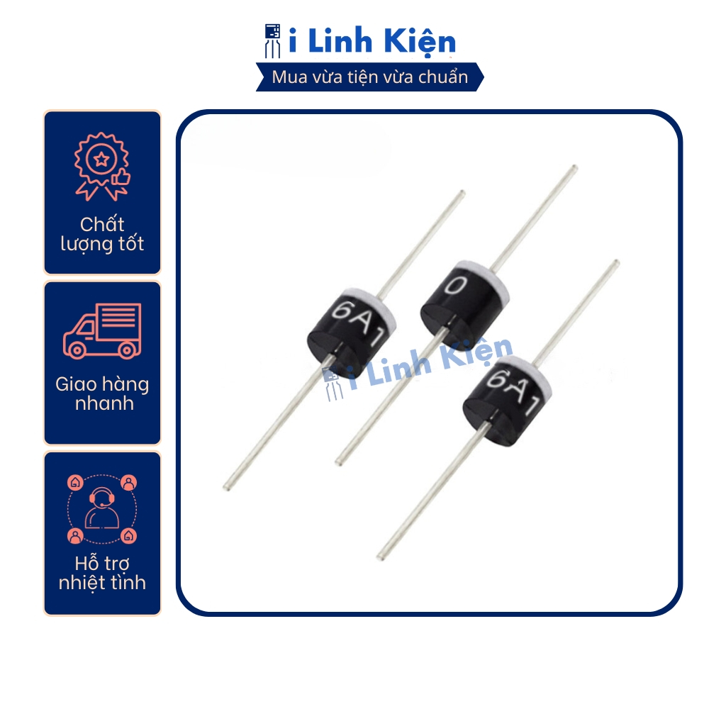 6A10 Rectifier Diode 6A 1000V Combo ของ 10.