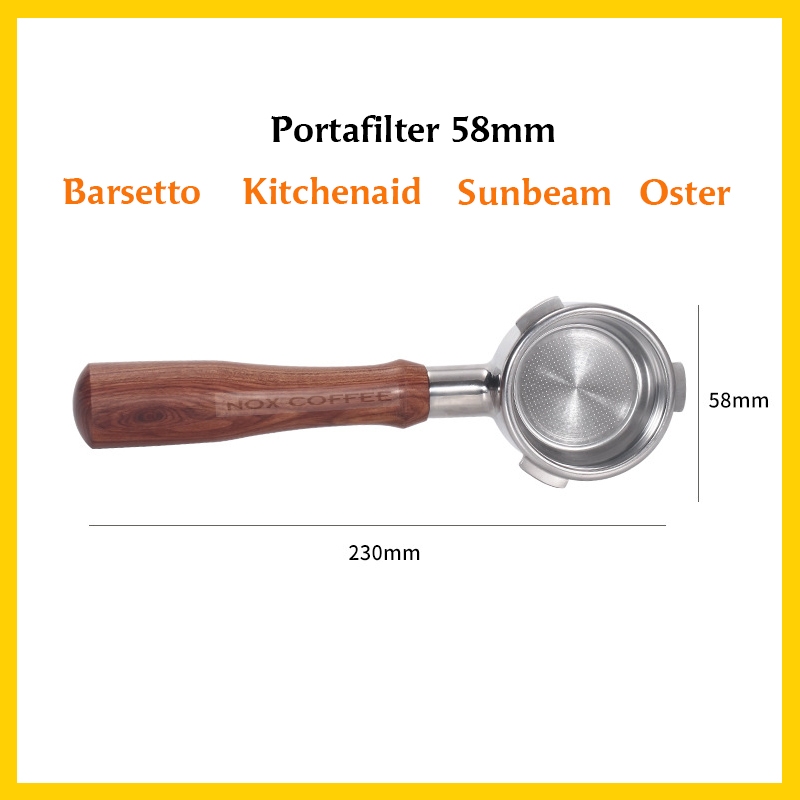 58มม ด้ามชงเอสเพรสโซ่ - หูล็อคไม่มีก้น 3 หู