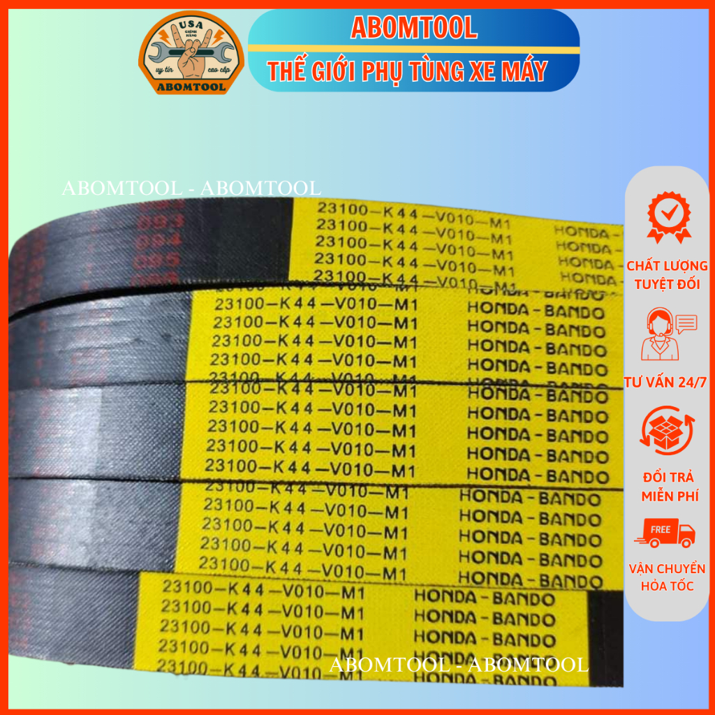 เข็มขัด New Vision K44 สายพานเคลื่อนไหว Vision รหัส K44 BANDO ABOMTOOL