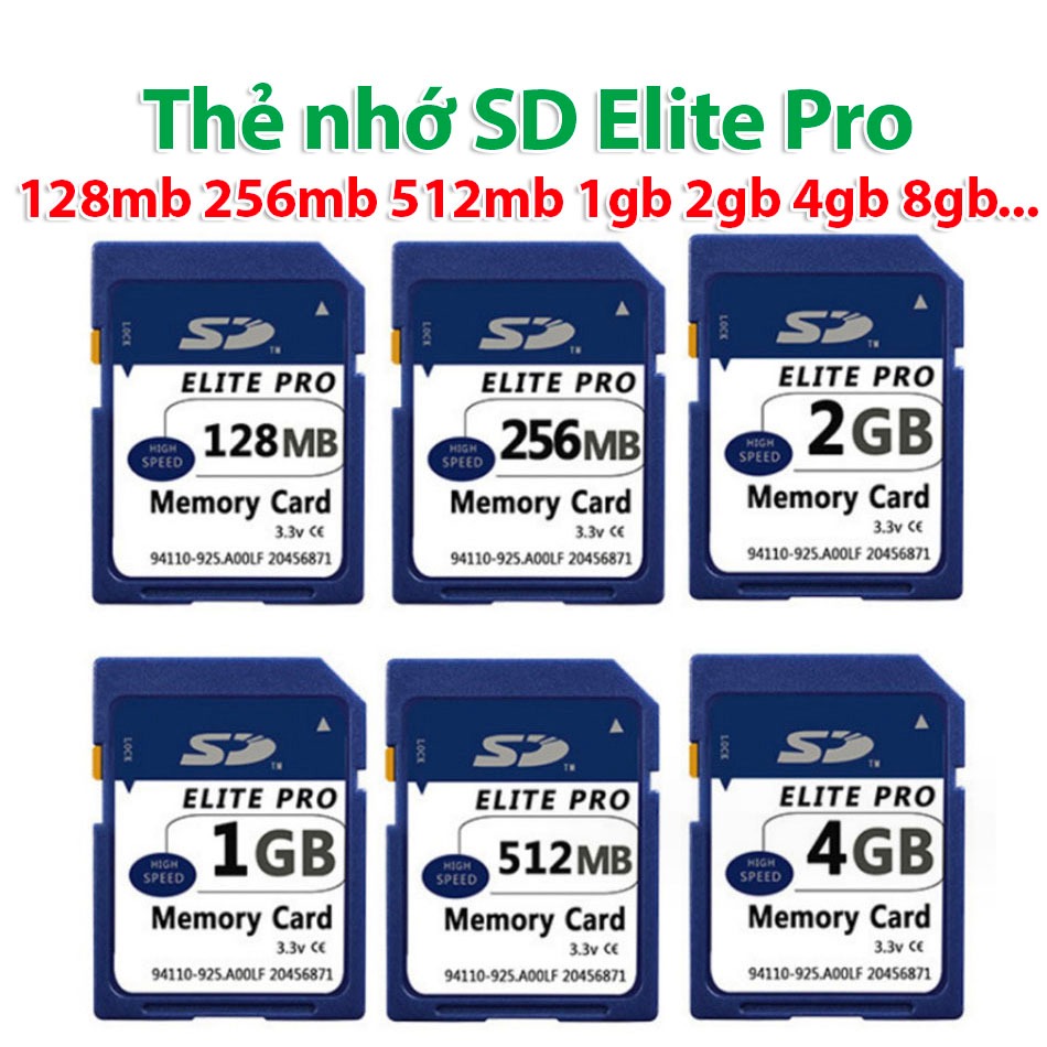 การ์ดหน่วยความจํา Elite Pro SD 128mb 256mb 512mb 1gb 2gb 4gb 8gb ความจุต่ําสําหรับเครื่องอุตสาหกรรม,