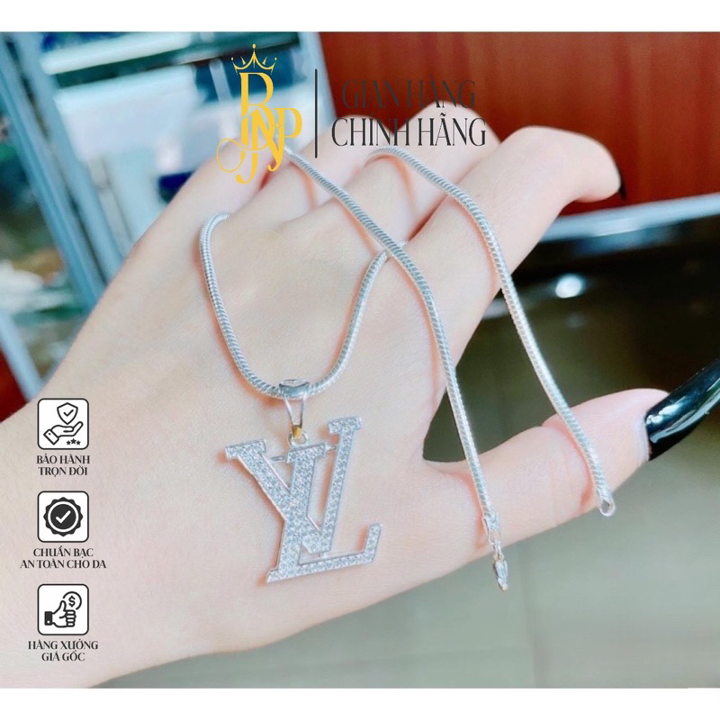 สร้อยคอ LV สําหรับผู้ชายและผู้หญิง BNP ใหญ่และยาว สร้อยคอเงิน ราคาเดิม