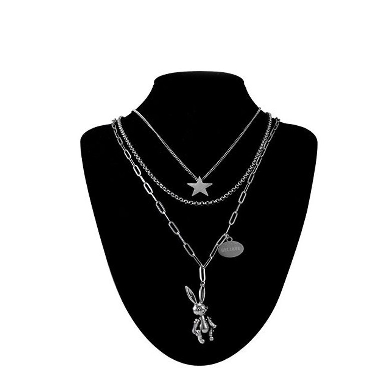 TN519 HIPHOP STYLE RABBIT TITAN NECKLACE