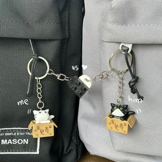 [พวงกุญแจจับคู่คู่รัก ‍ ] พวงกุญแจคู่ | พวงกุญแจลูกแมวและหัวใจเลโก้น่ารัก โดย elwynty