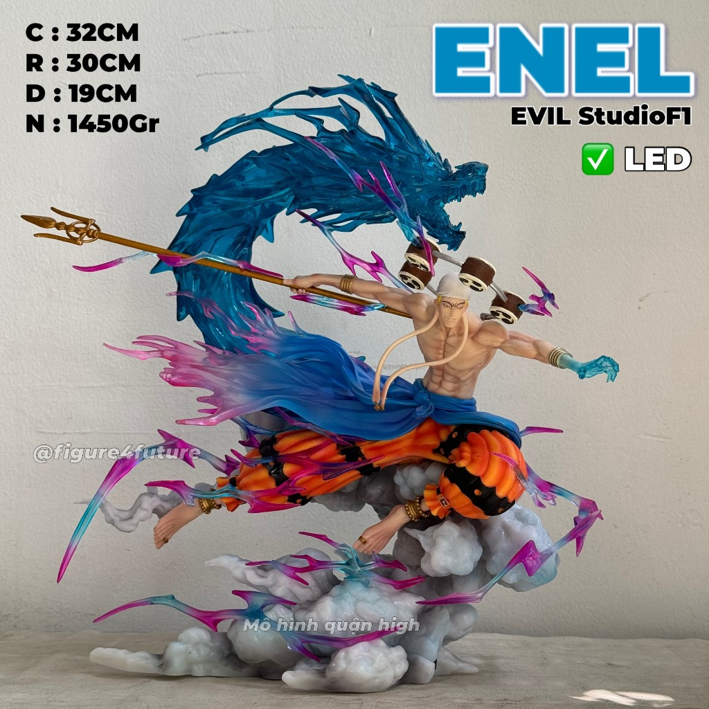 รุ ่ น Enel Thunder God สูง 32 ซม . พร ้ อมไฟ LED ที ่ สวยงาม - Enel Evil studioF1 ชิ ้ นเดียว Thunder God Model - ชิ ้ นเดียว