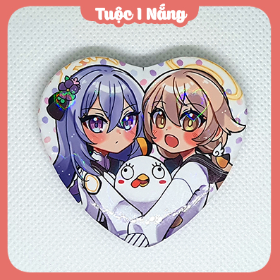 (Blue Archive) Heart Badge - Azusa และ Hifumi