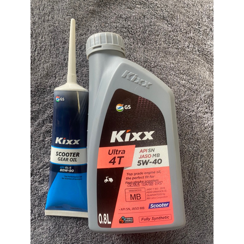 {ถูกสุดๆ }[ของแท้ ]kixx ultra 4T 800ml(scooter)sn/MB 5w40