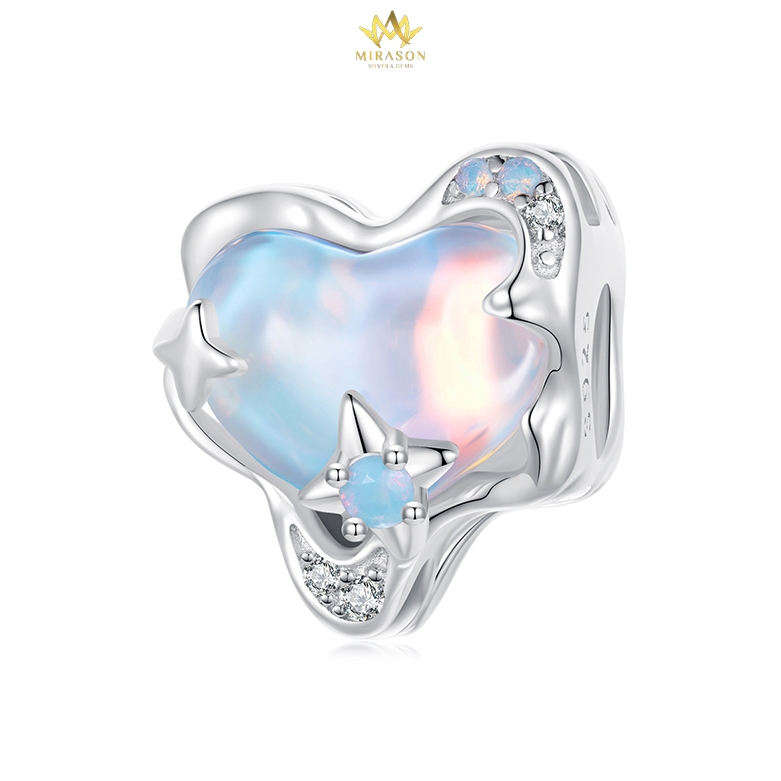 Lovely Sparkling Starfish Heart S925 Silver Charm - MIRASON MCH949 - คุณภาพสูง S925 Silver Charm