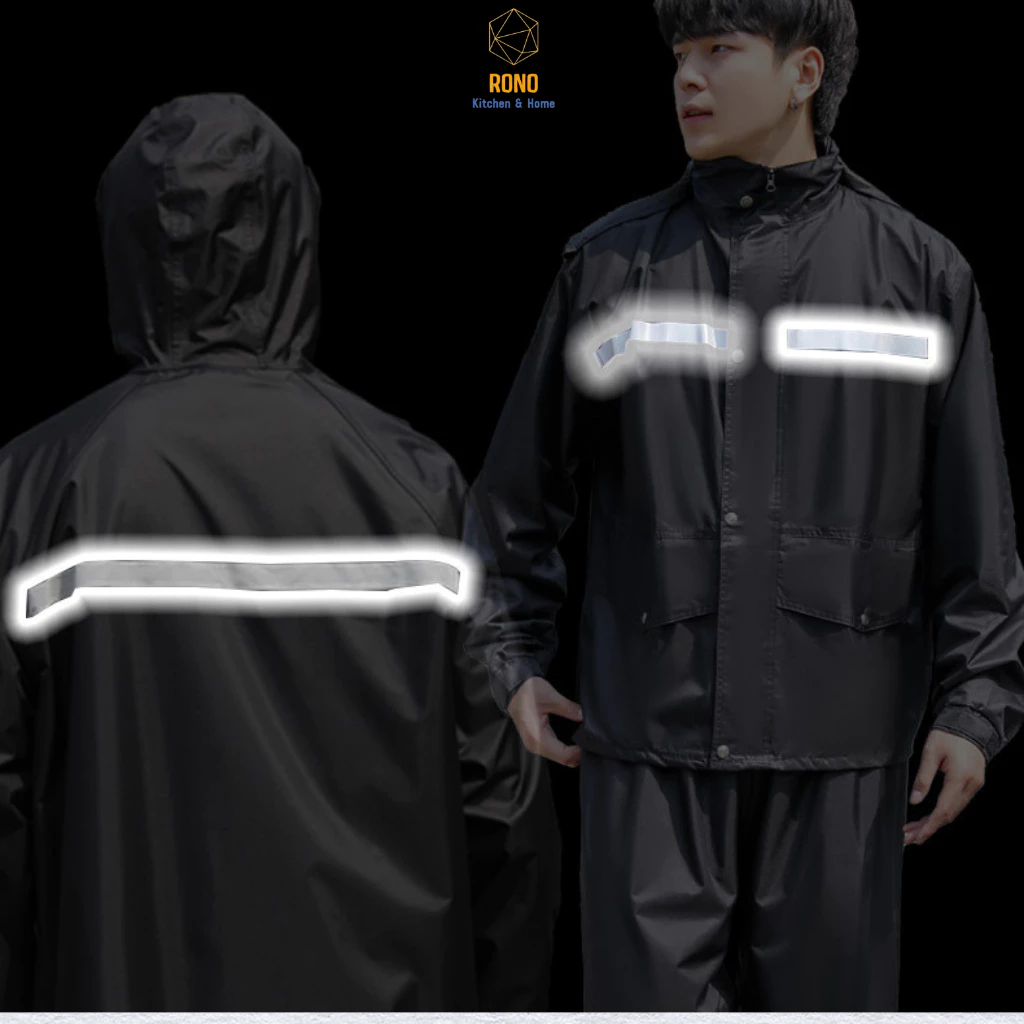ชุดเสื้อกันฝน 2 ชั้น สไตล์เกาหลี สะท้อนแสง thumbnail 3
