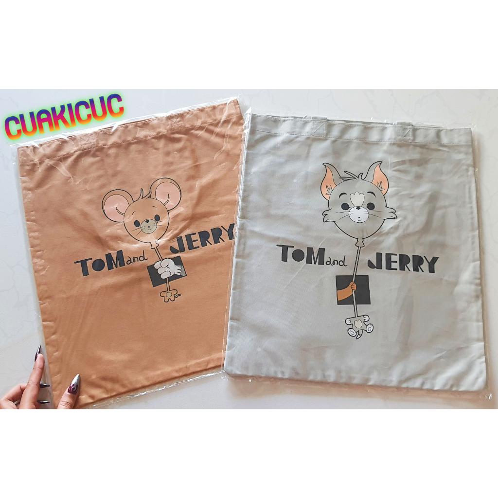 [GENUINE] Tom and Jerry Tote Handbags - Cat and Mouse - Tote Handbags Tom and Jerry Funny Art