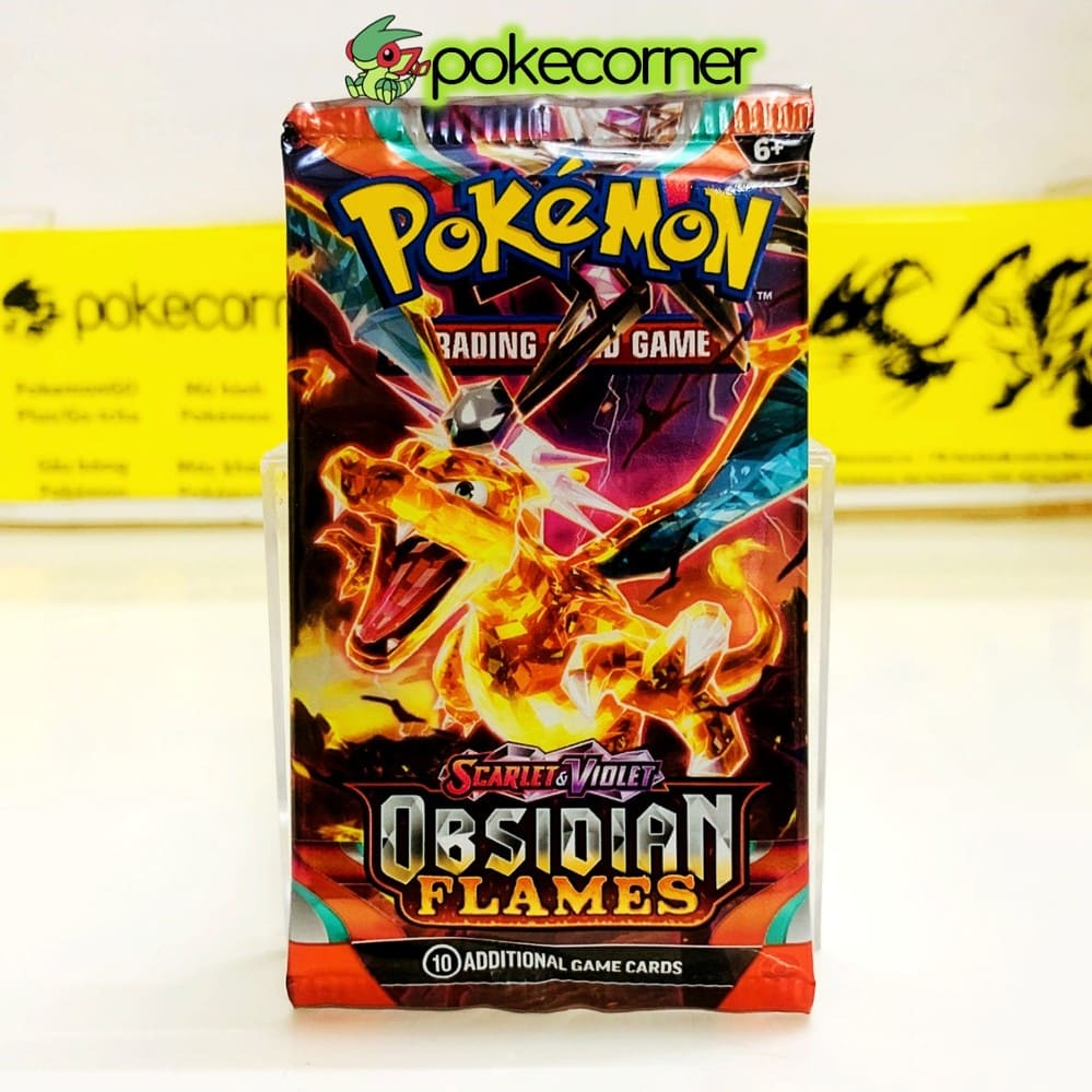 [HOT ] 01 Pack ขายปลีก Pokemon TCG Scarlet &amp; Violet Obsidian Flames SV03 Booster Pack 100 % ยี ่ ห ้ อใหม ่ ของแท ้ การ ์ ด - PokeCorner