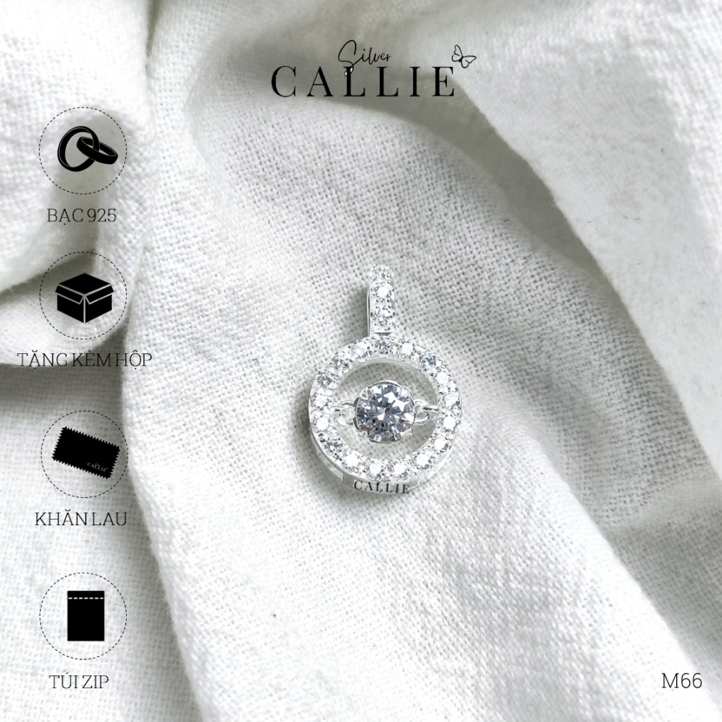 M66 - จี้ Callie Silver พร้อมหินห้อย