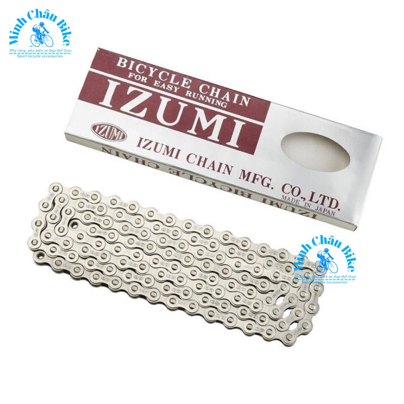 IZUMI ญี่ปุ่น โซ่จักรยาน Izumi สีเงิน โซ่เดี่ยว สปีด 100L