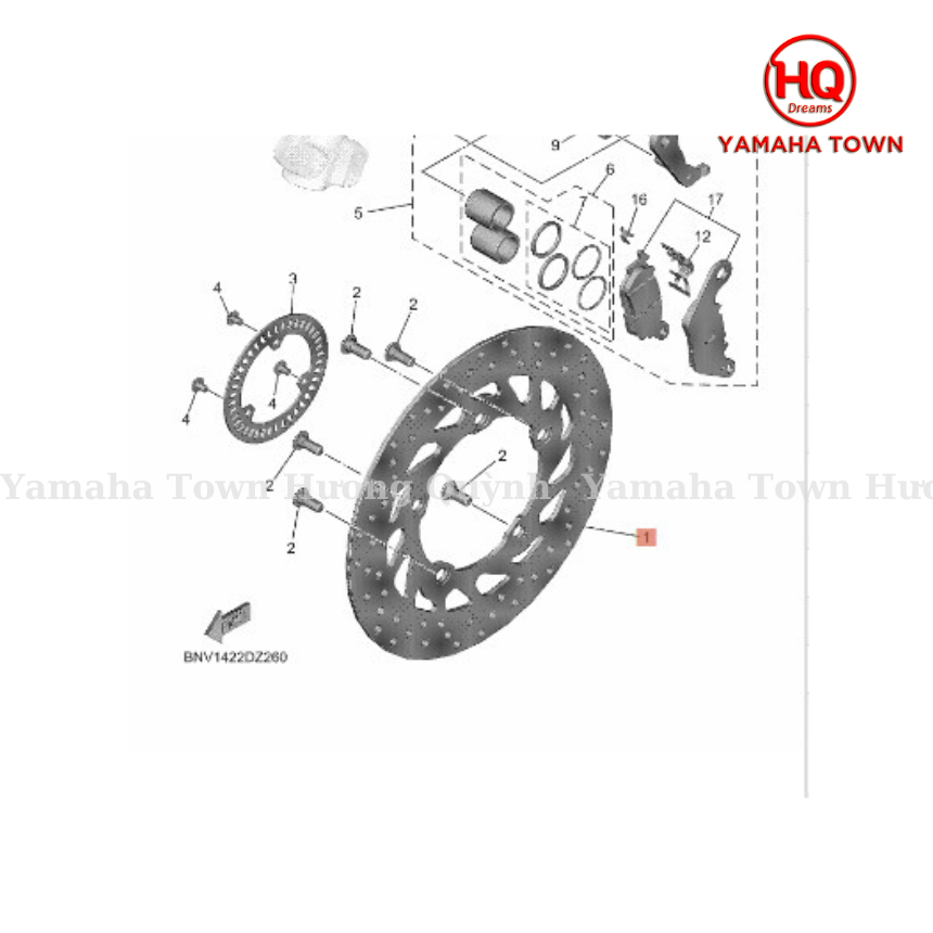 จานเบรคหน้า-หลัง สําหรับ Exciter 155, Exciter 155 ABS - ของแท้ YAMAHA