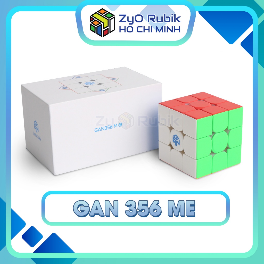 Gan 356 ME 2023 Rubiks Cube 3x3x3 ยี่ห้อ Gan พรีเมี่ยม 2023 พร้อมแม่เหล็ก - Rubik Gan 356 ME Sticker