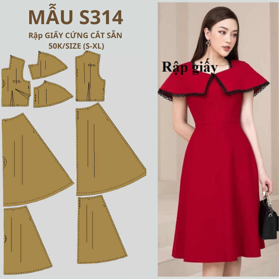 กระดาษแข็ง PRE-CUT DRESS S314