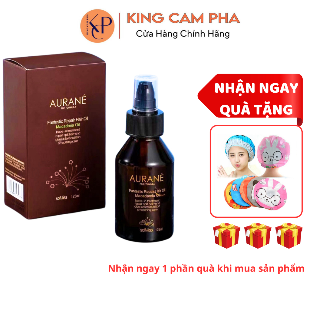 [Free Hair Incubator ] Aurane Round Bottle Macadmia Oil 125ML