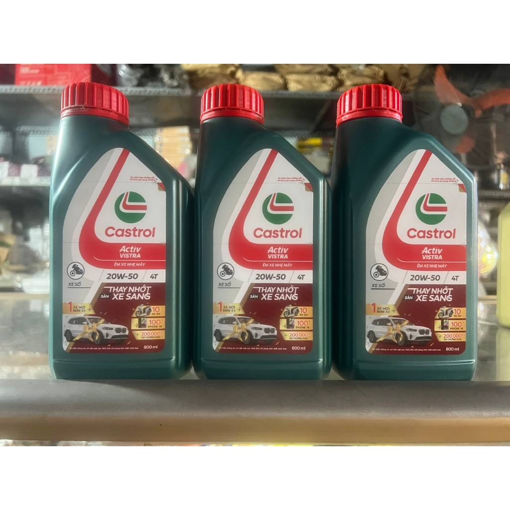 [HCM] น้ํามัน Castrol Activ Vistra 20W50 0.8 ลิตร