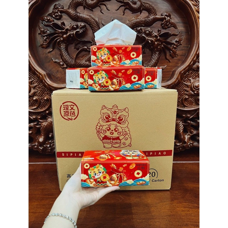 ขายส่งกระดาษเช็ดปาก Sipao 4 ชั้น 20 แพ็คสําหรับ Tet 2024 - กระดาษเช็ดปากโชคลาภ