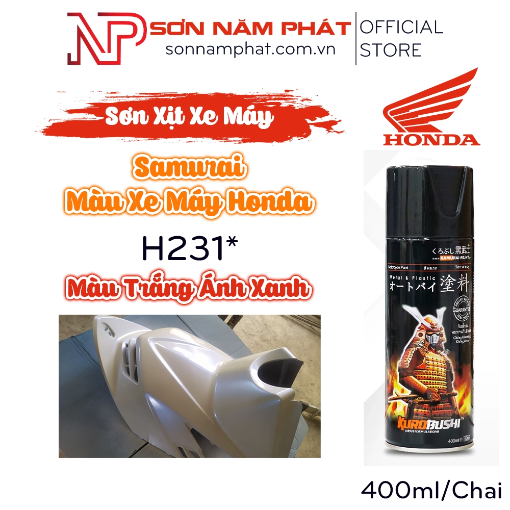 สีสเปรย์ซามูไร Honda Motorcycle Color H231* น้ําเงินขาว