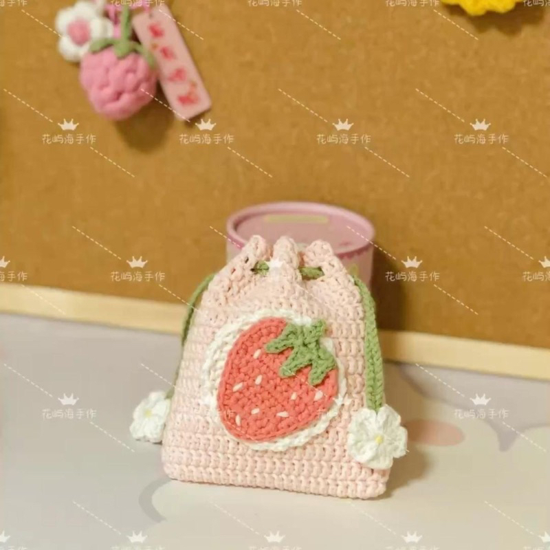 [ราคา SL] CUTE MULTI-USE WOOL DRAWBAG [LENCOTUS] AIRPOD BAG