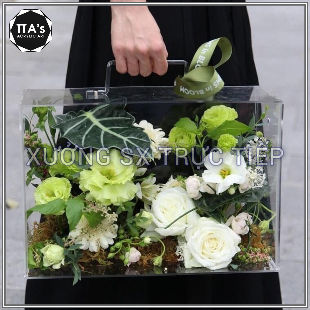 (ขนาด SMALL) TRANSPARKENT MICA VALUES, กล่องของขวัญคุณภาพสูงมีหูหิ้ว, กล่องของขวัญวันเกิด 20 ตุลาคม,