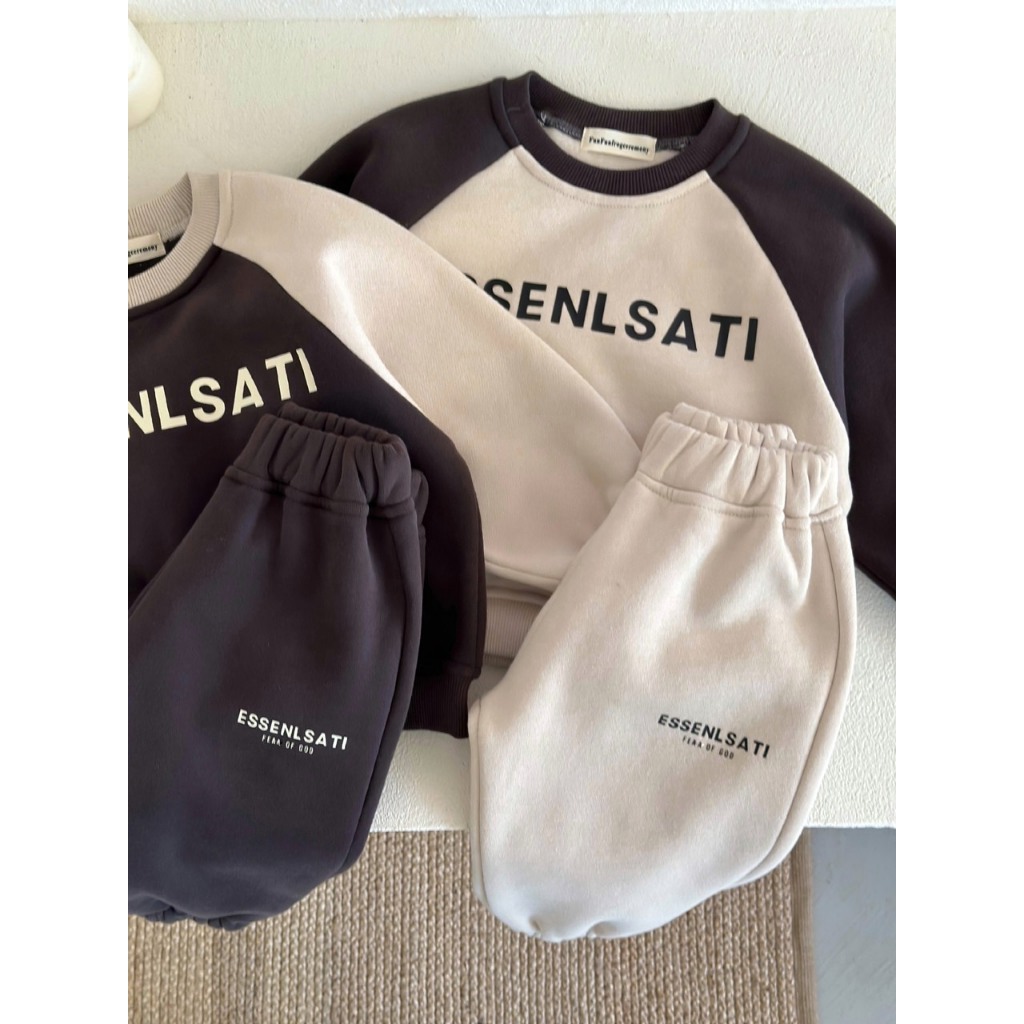 เจ๋งมาก ESSEN เสื้อผ้าขนแกะผ้าฝ้ายสําหรับเด็กทารกสวมใส่ในฤดูใบไม้ร่วงและฤดูหนาว 8-18กิโลกรัม