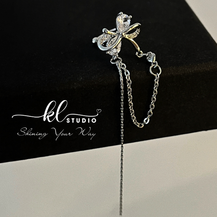 [KL.Studio] กิ๊บติดผมโบว์ Rhinestone บุคลิกภาพที่โดดเด่น - E96