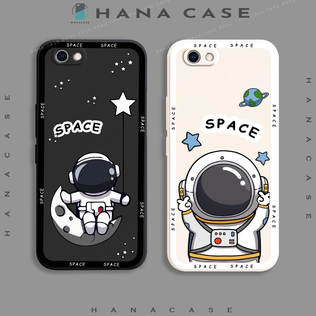 เคส Vivo Y83 /Y81/Y81i / Y71 / Y71i / Y71A TPU ยืดหยุ่น ขอบสี่เหลี่ยม Space นักบินอวกาศ
