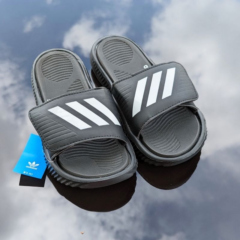 Das Adidas Aphabouce adilette 2022 รองเท้าแตะหนังขนาดใหญ่+กล่องเรือ