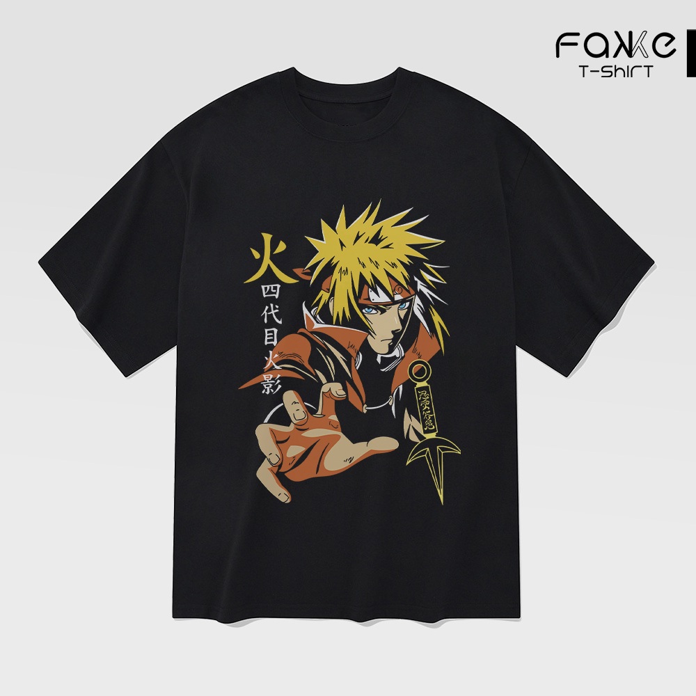Naruto Unisex Naruto T-Shirt Shippuden Minato Namikaze Digital Art ผ ้ าฝ ้ ายแขนสั ้ น 100 %