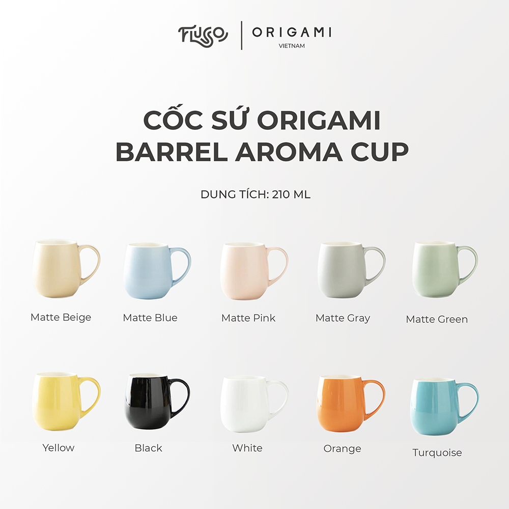 [ORIGAMI JAPAN] ORIGAMI Ceramic Cup - Origami Barrel Aroma Cup
