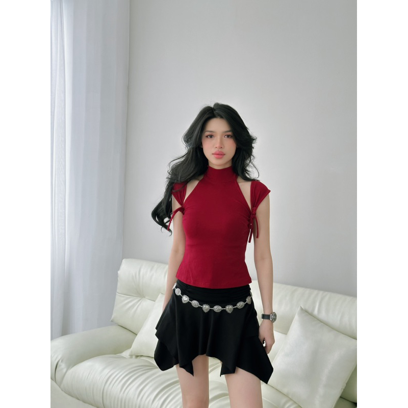 Smore top Mania Cutie เสื้อยืดรัดรูปเข้ารูป