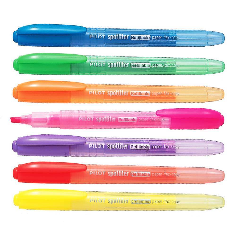 Pilot Spotliter ปากกามาร์กเกอร์รีฟิล ปากกามาร์กเกอร์เส้น ปากกาเน้นข้อความ SGR-8SL - Made In Japan