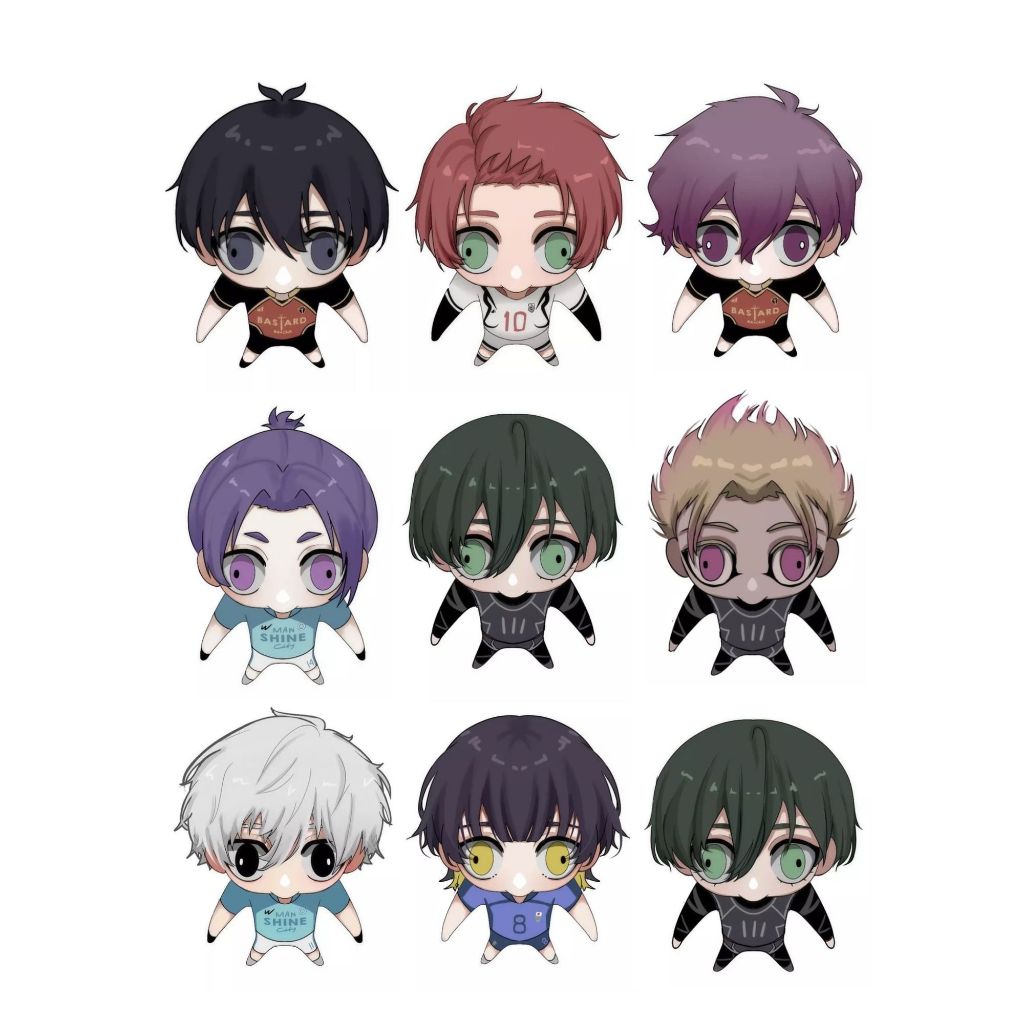 สติ๊กเกอร์ ชุดสติ๊กเกอร์ Anime Blue Lock char Nagi, Rin, Bachira, Sae...