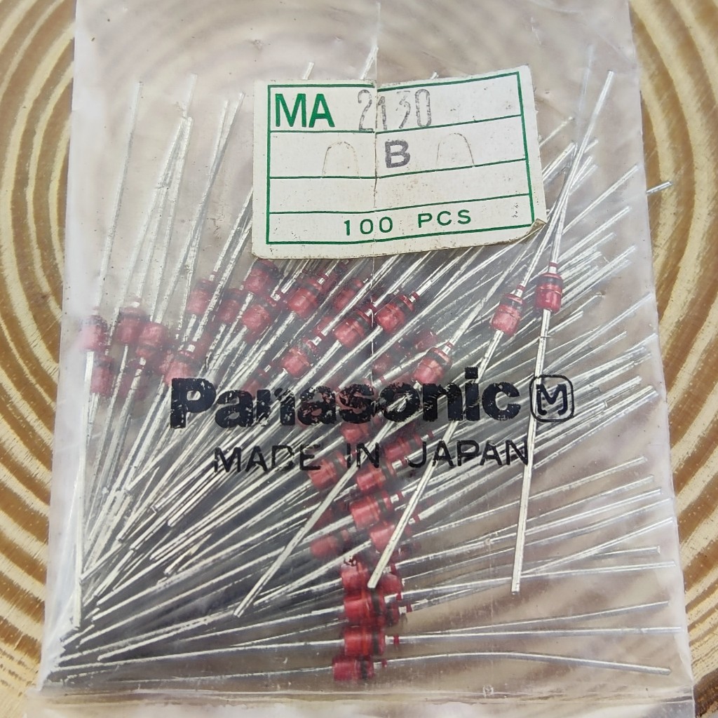 OXY Panasonic 12.5V zener Diode พร้อมฐานทองแดงไร้ออกซิเจนชุบเงิน (ญี่ปุ่น)