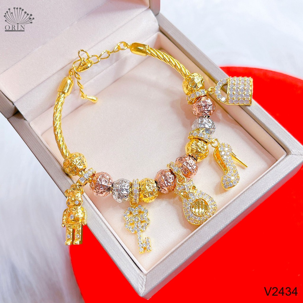 Orin V2434 สร้อยข้อมือและสร้อยข้อมือชาร์ม 3 สีดีไซน์ระดับไฮเอนด์