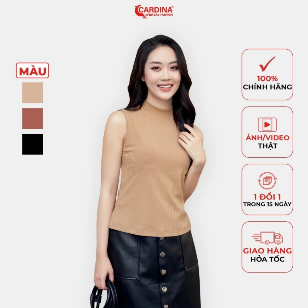 เสื้อกันหนาวผู้หญิง CARDINA Ribbed ขนสัตว์รักแร้คอเต่าเสื้อความร้อนอุ่นง่ายต่อการพิกัดสีที่โดดเด่น S
